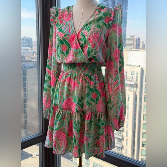 🆕 LILLY PULITZER 🧿 NWT Taviana Stretch Dress, Coming in Hot Blue Horizon, Sz00 - Picture 11 of 15